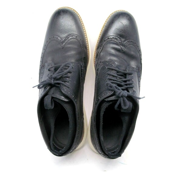 Cole Haan Grand O,s Mens Black Leather Sock Lined Wingtip Size US 9.5 M - Picture 5 of 9